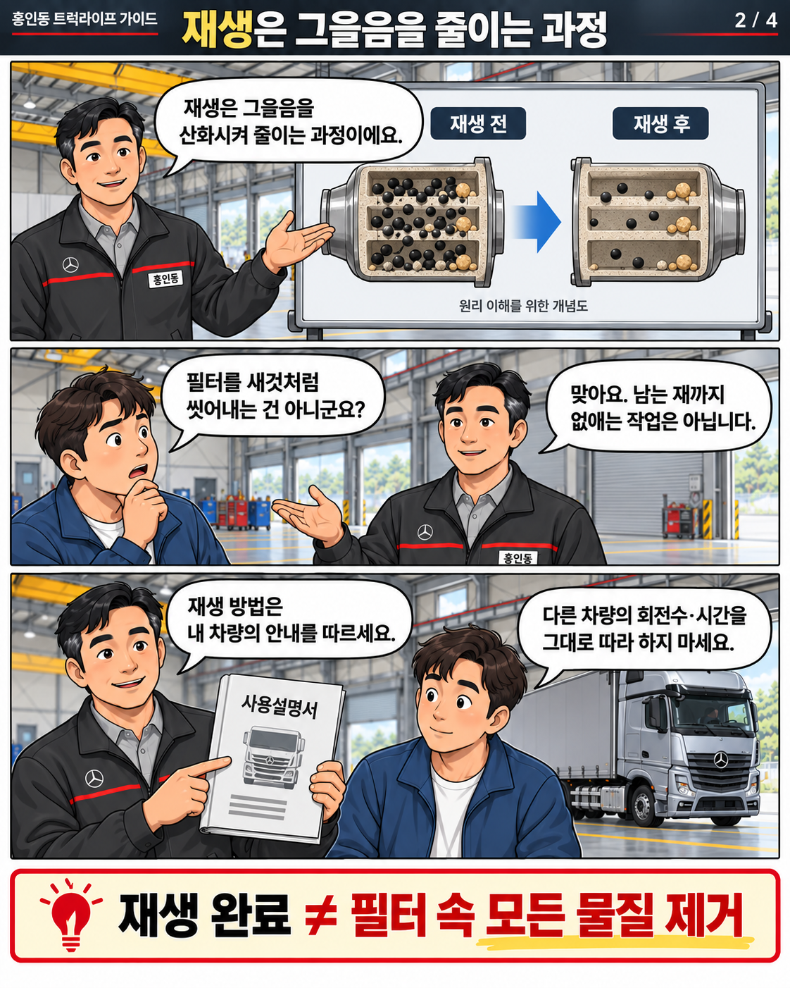 그을음이 줄어드는 재생 개념도를 가리키는 홍인동